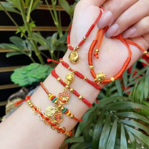 【Energetic Protection】Packaging Status Fortune Arrvial and Golden Luck Lock Blessing dragon Red String Collection