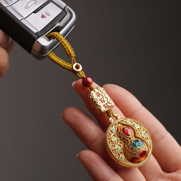 【Swiveling Guardian】Safe Miles with Every Turn Handmade woven rope with brass gold plating