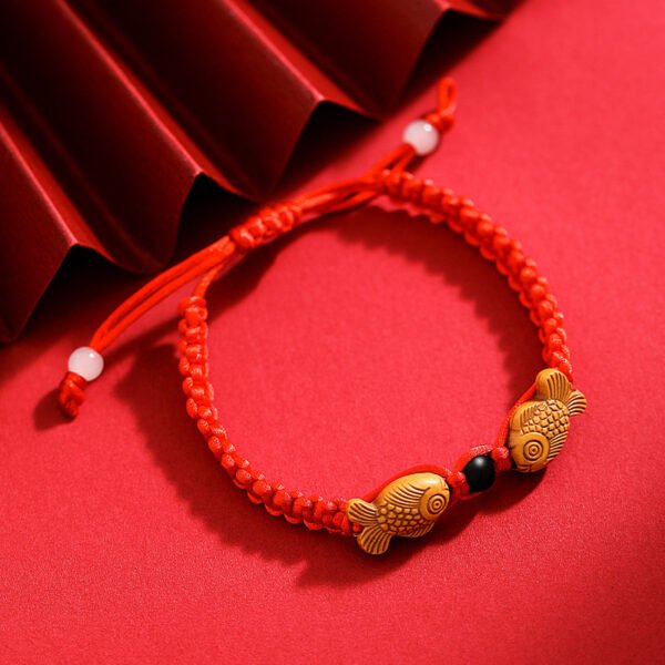 【Abundance】Spirit’s Innovation lucky Fish Jinli Bring good Fortune Women's Red String Collection - Image 3