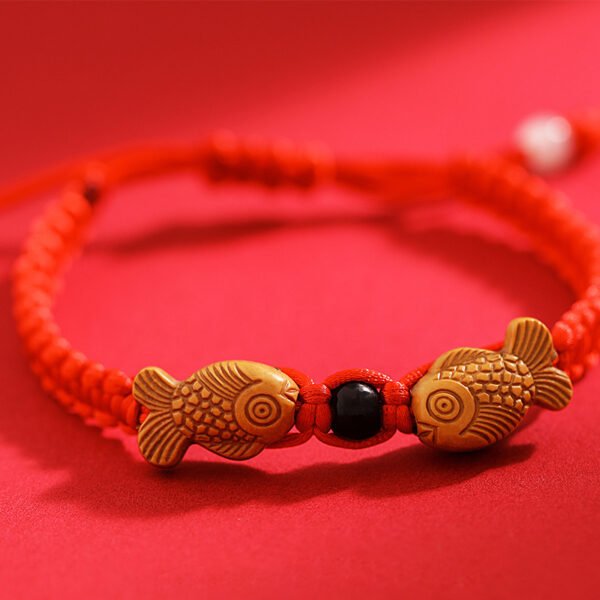 【Abundance】Spirit’s Innovation lucky Fish Jinli Bring good Fortune Women's Red String Collection - Image 2
